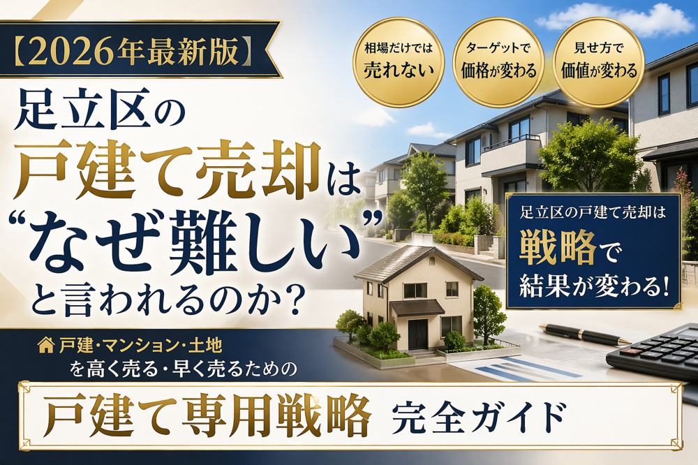 3-7【2026年最新版】足立区の戸建て売却は“なぜ難しいと言われるのか？” 戸建・マンション・土地を高く売る・早く売るための“戸建て専用戦略”完全ガイドの画像
