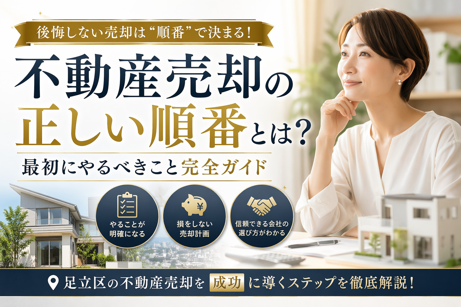不動産売却の正しい順番とは？最初にやるべきこと完全ガイド ～足立区で“とりあえず査定”して後悔する人へ～の画像