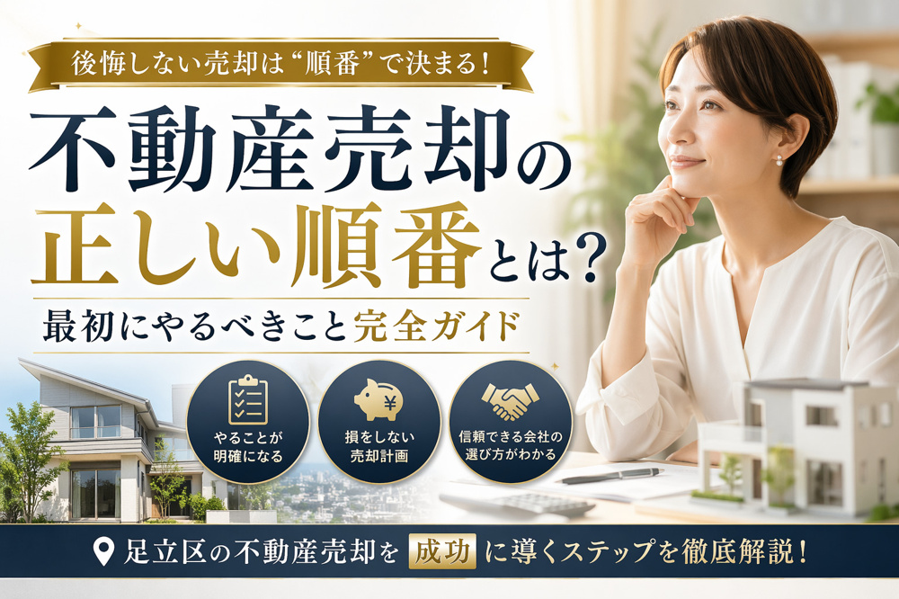不動産売却の正しい順番とは？最初にやるべきこと完全ガイド ～足立区で“とりあえず査定”して後悔する人へ～の画像