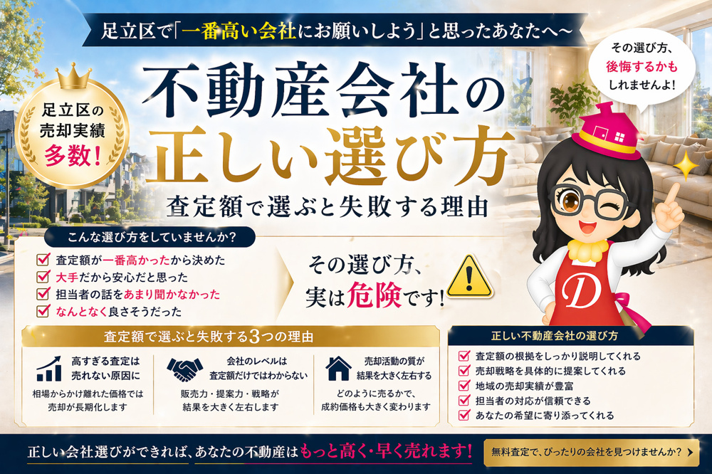 不動産会社の正しい選び方｜査定額で選ぶと失敗する理由の画像