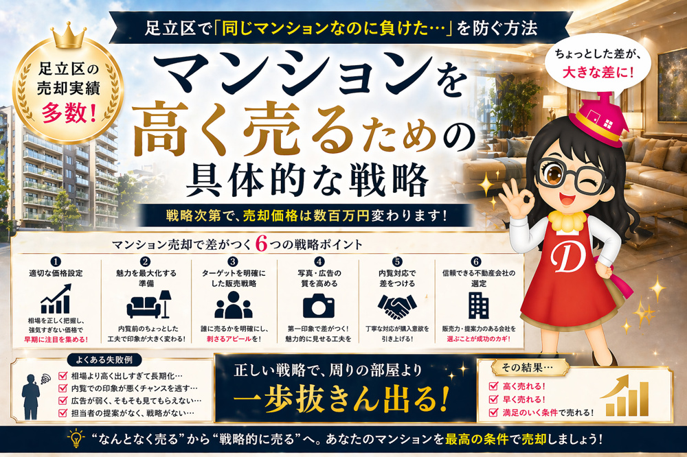 マンションを高く売るための具体的な戦略の画像