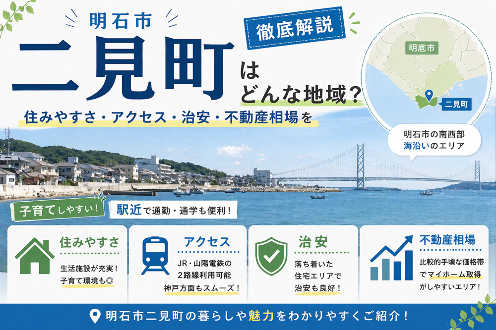 明石市二見町はどんな地域？住みやすさ・アクセス・治安・不動産相場を徹底解説の画像