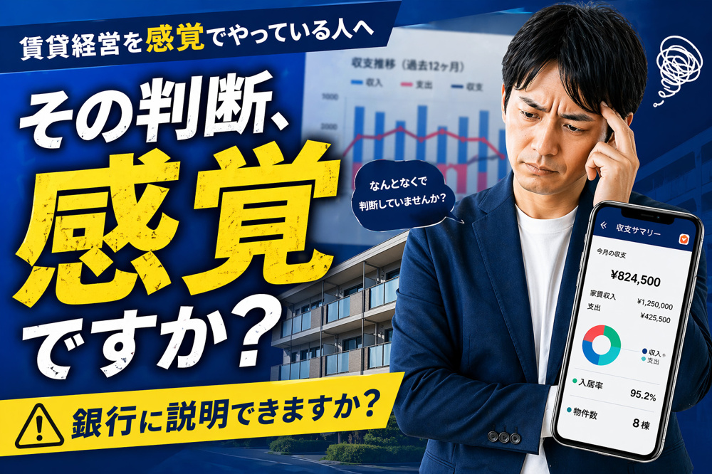 【知らないと危険】賃貸経営を感覚でやっている人への画像