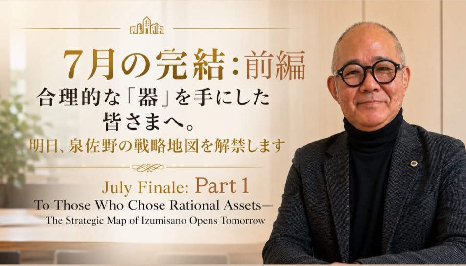 （2026年7月30日）⑮ 7月の完結：合理的な「器」を手にした皆さまへ。明日、泉佐野の戦略地図を解禁しますの画像