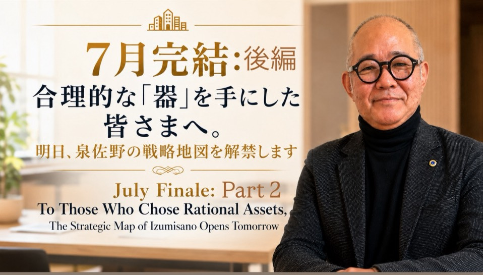 （2026年7月31日）⑮ 7月完結：合理的な「器」を手にした皆さまへ。明日、泉佐野の戦略地図を解禁しますの画像