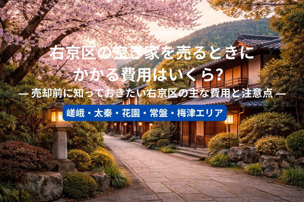 右京区の空き家を売るときにかかる費用はいくら？ ― 売却前に知っておきたい右京区の主な費用と注意点 ―の画像