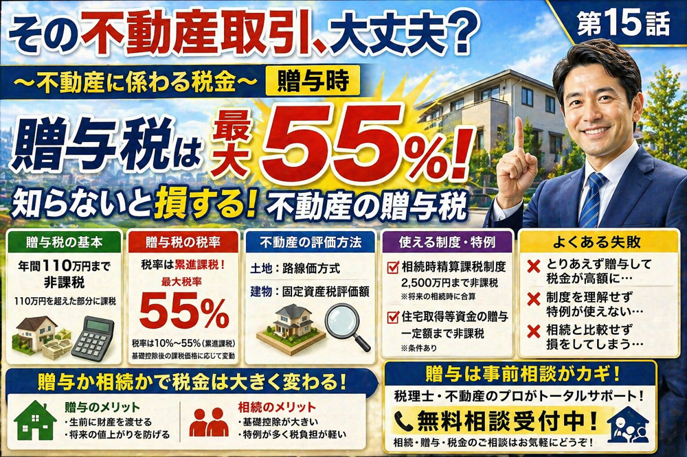 ～不動産に係わる税金～贈与時 その不動産取引、大丈夫？ 第１５話の画像