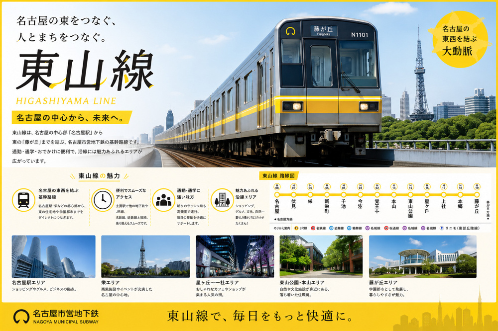 地下鉄東山線の特徴についての画像