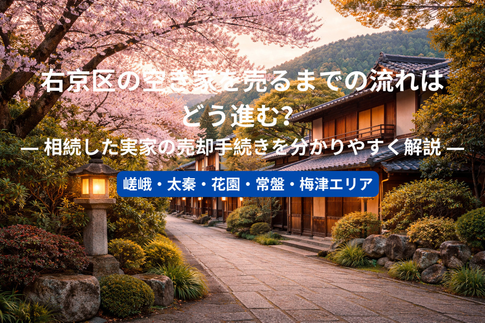 右京区の空き家を売るまでの流れはどう進む？ ― 相続した実家の売却手続きを分かりやすく解説 ―の画像