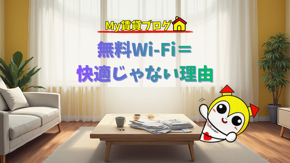 無料Wi-Fi＝快適じゃない理由～名古屋 My賃貸～の画像