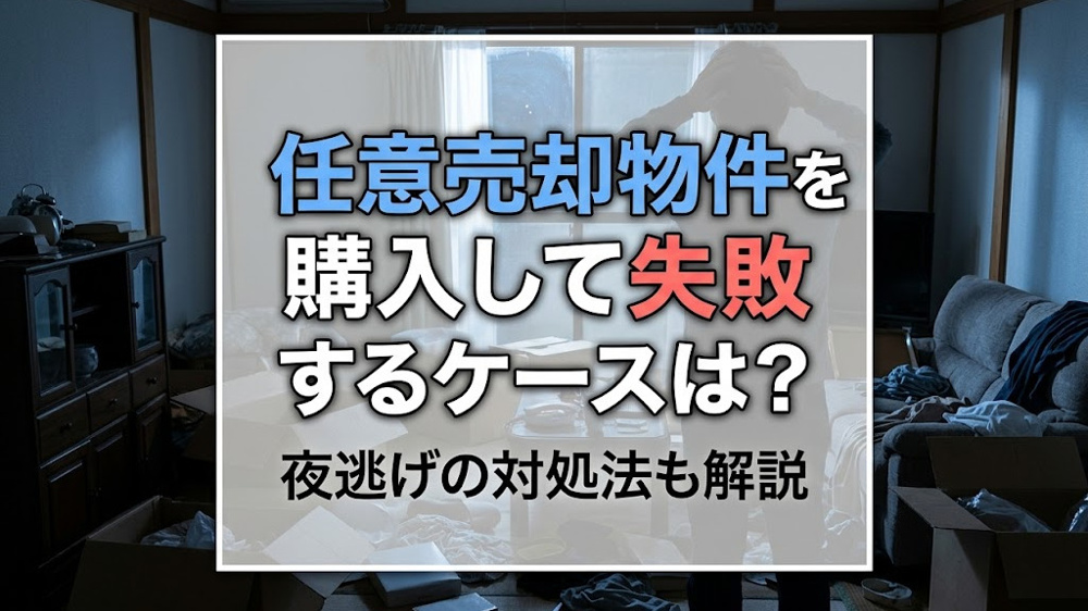 任意売却物件を購入して失敗するケースは？夜逃げの対処法も解説の画像