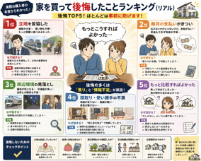 家を買って後悔したことランキング（リアル）購入者の本音から学ぶ失敗回避の画像