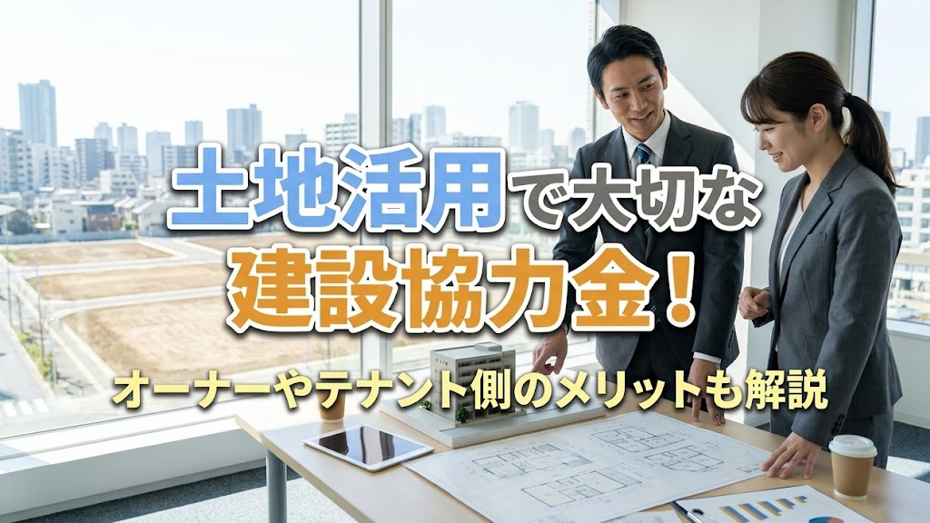 土地活用で大切な建設協力金！オーナーやテナント側のメリットも解説の画像