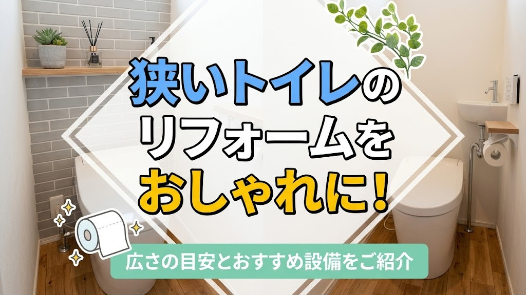 狭いトイレのリフォームをおしゃれに！広さの目安とおすすめ設備をご紹介の画像