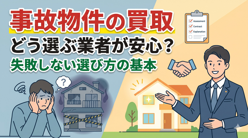 事故物件の買取はどう選ぶ業者が安心？失敗しない選び方の基本を解説の画像