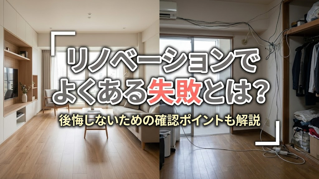 リノベーションでよくある失敗とは？後悔しないための確認ポイントも解説