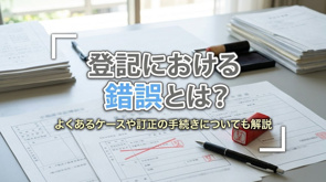 登記における錯誤とは？よくあるケースや訂正の手続きについても解説の画像