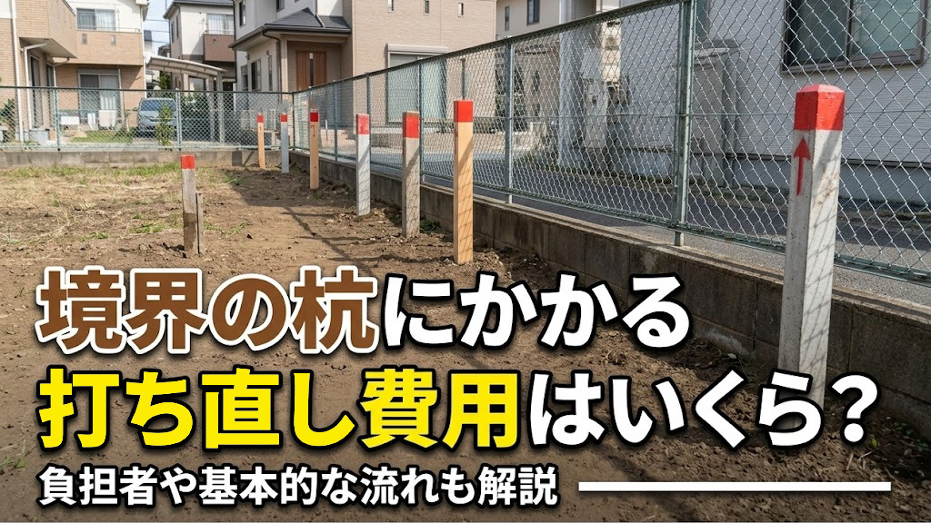 境界の杭にかかる打ち直し費用はいくら？負担者や基本的な流れも解説の画像