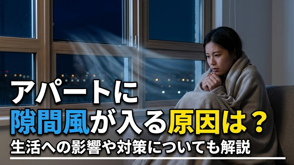 アパートに隙間風が入る原因は？生活への影響や対策についても解説