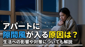 アパートに隙間風が入る原因は?生活への影響や対策についても解説の画像