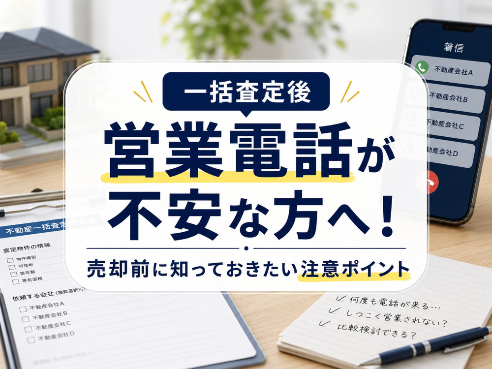 一括査定後の営業電話が不安な方へ？不動産売却前に知っておきたい注意ポイントの画像