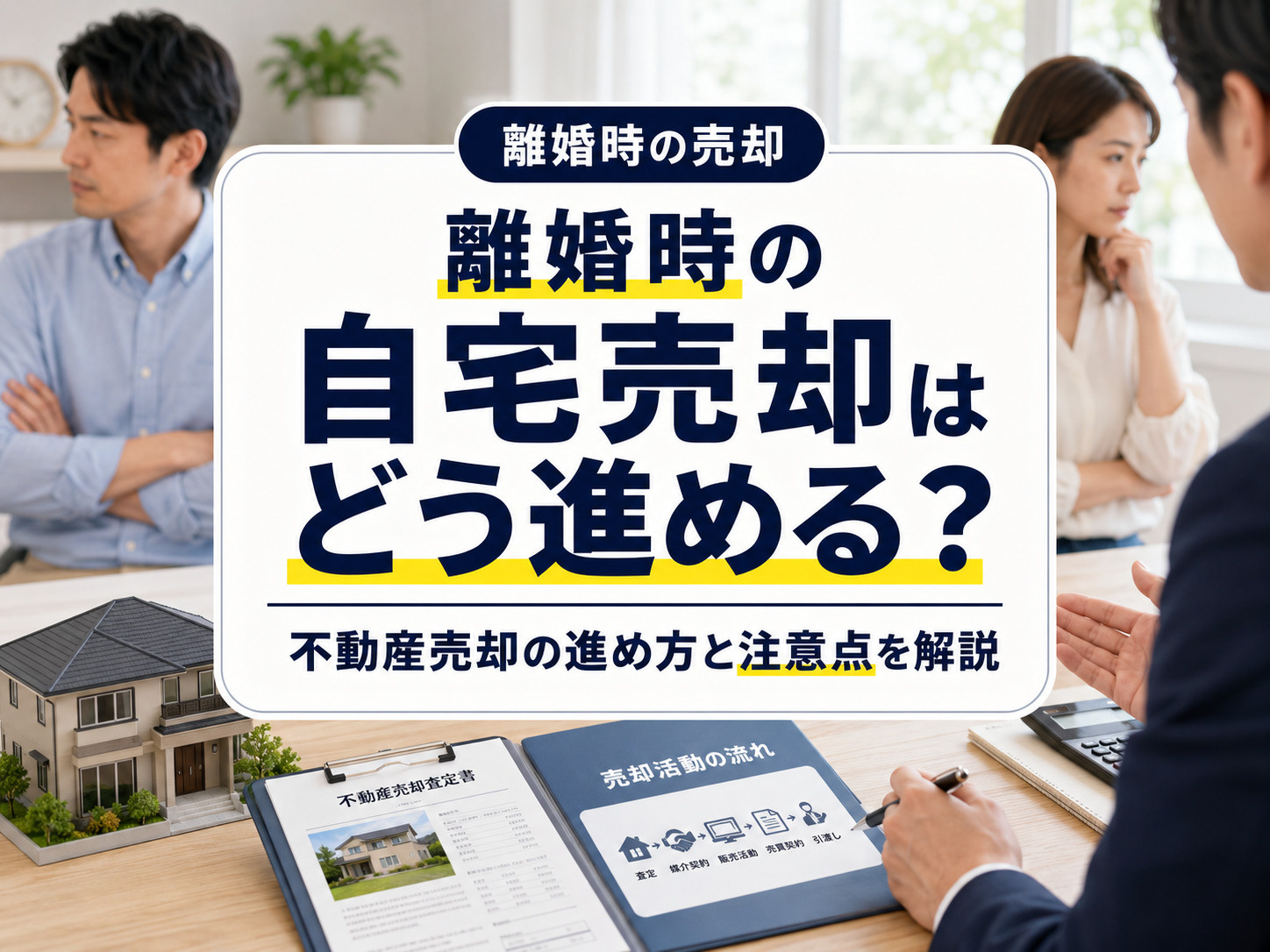 離婚時の自宅売却はどう進める？不動産売却の進め方と注意点を解説の画像