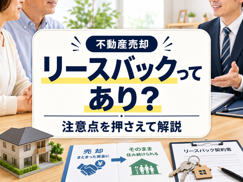 不動産売却のリースバックってあり？注意点を押さえて解説します。の画像