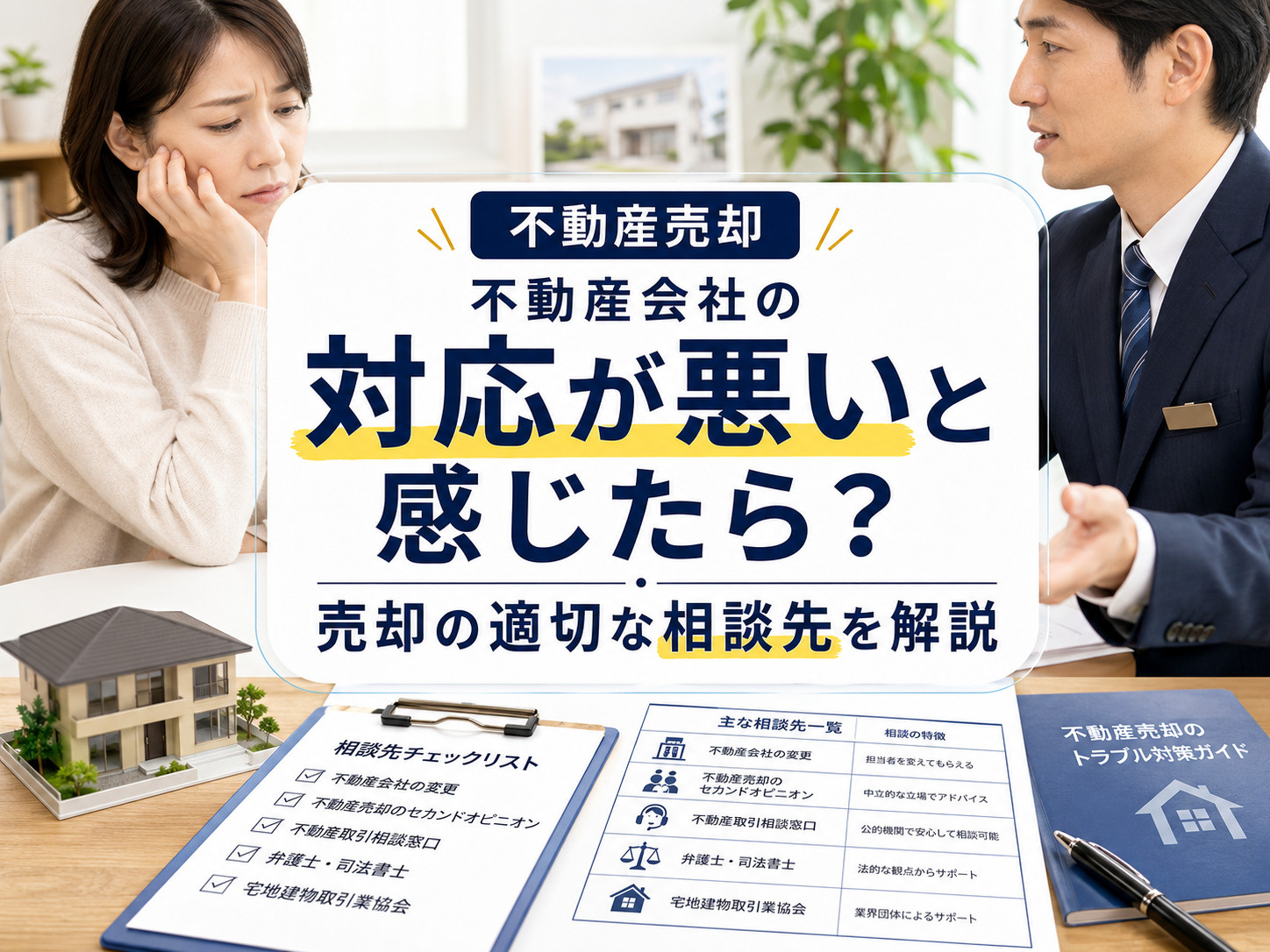 不動産会社の対応が悪いと感じたら？売却の適切な相談先を解説の画像