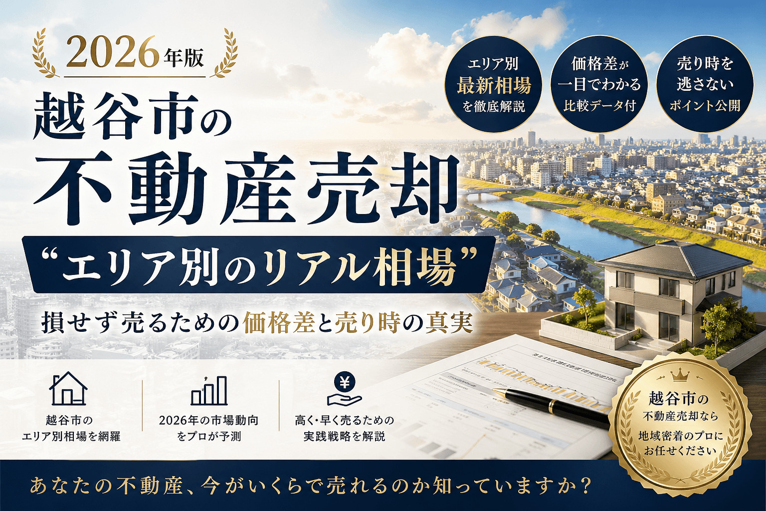4-1【2026年版】越谷市の不動産売却“エリア別のリアル相場”｜損せず売るための価格差と売り時の真実の画像