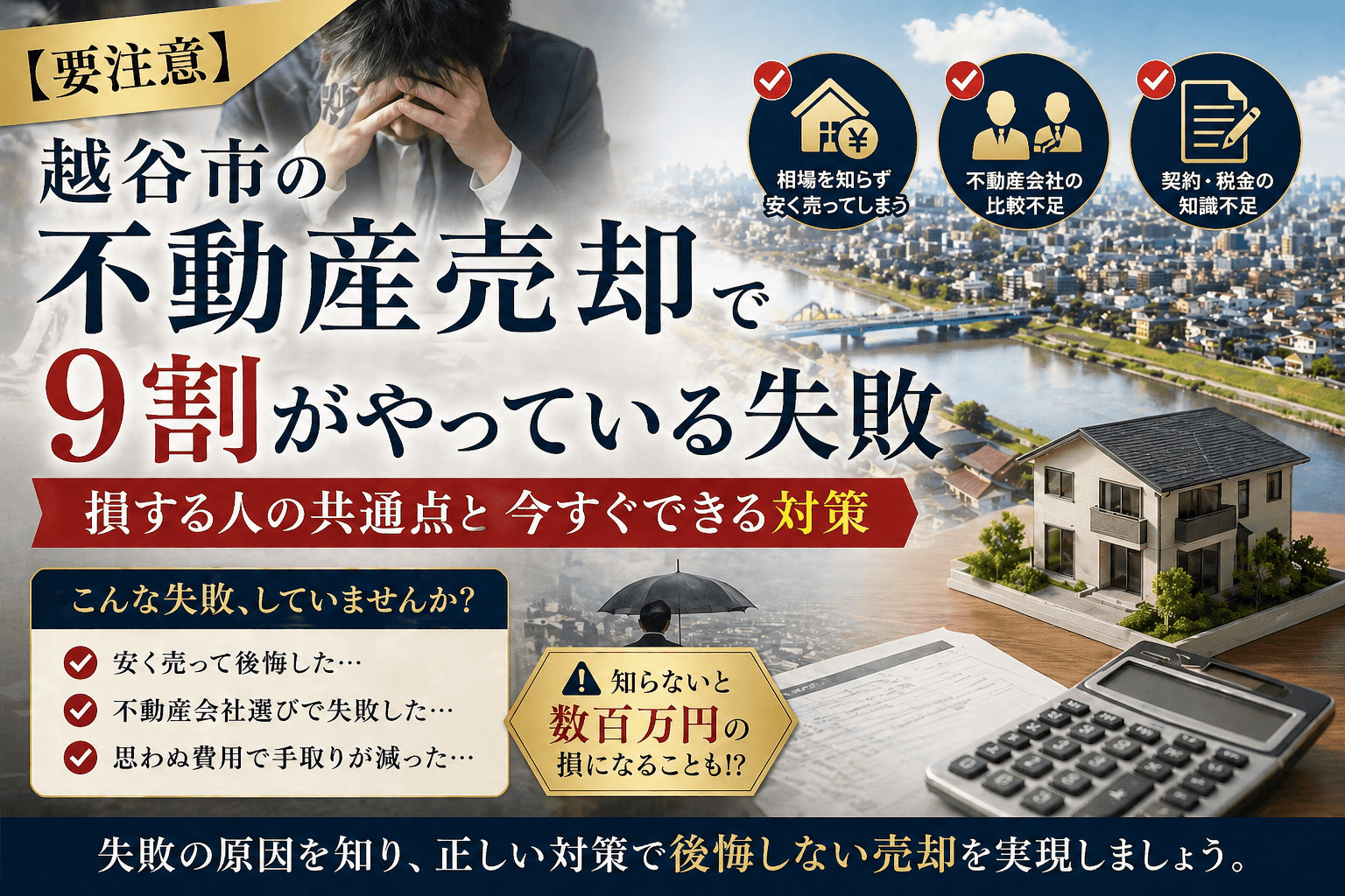 4-4【要注意】越谷市不動産売却で9割がやっている失敗｜損する人の共通点と今すぐできる対策の画像