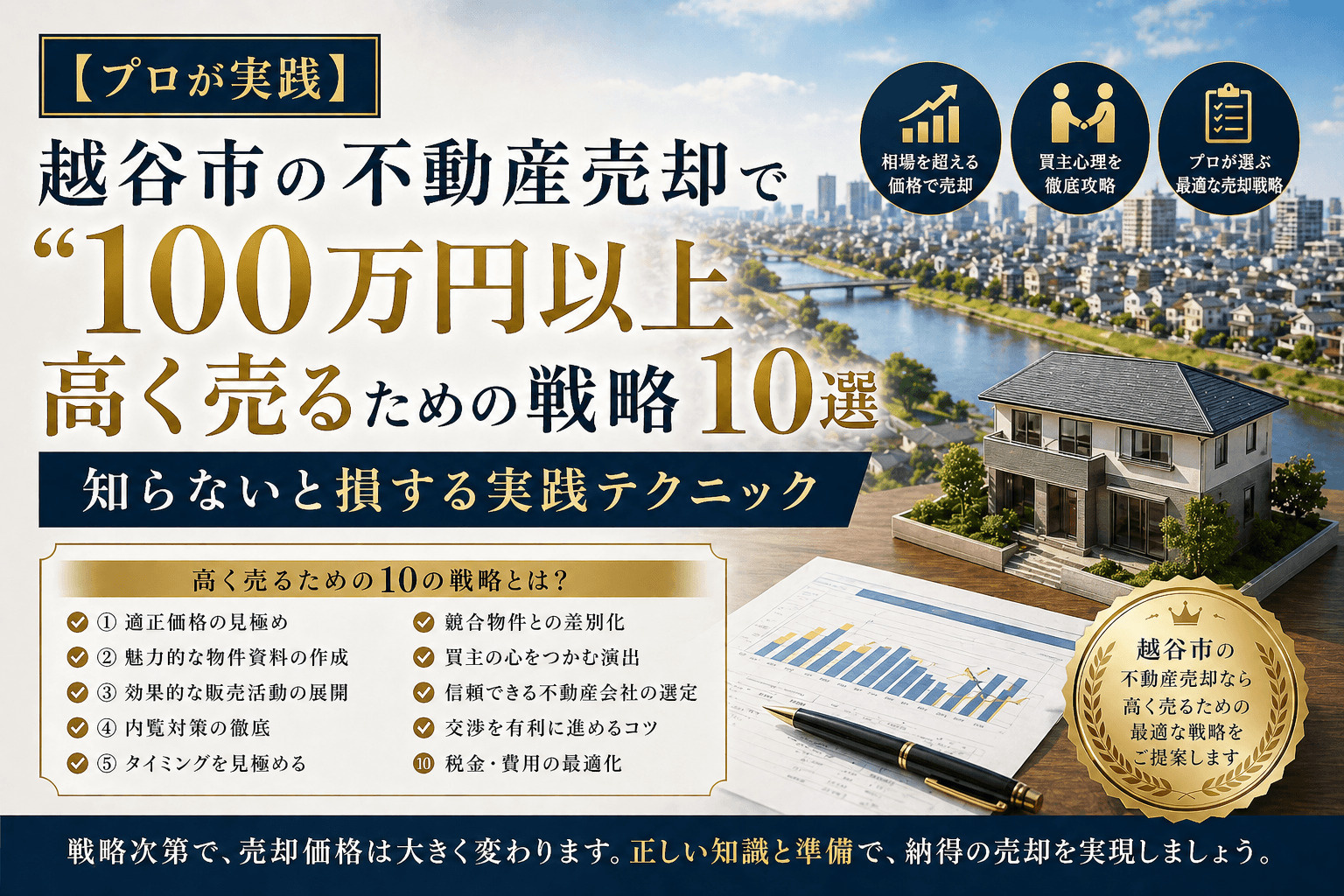 4-6【プロが実践】越谷市不動産売却で“100万円以上高く売る”ための戦略10選｜知らないと損する実践テクニックの画像