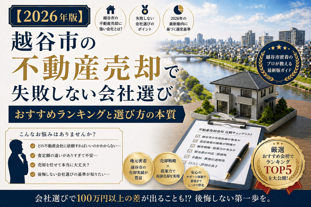 4-7【2026年版】越谷市不動産売却で失敗しない会社選び｜おすすめランキングと選び方の本質の画像
