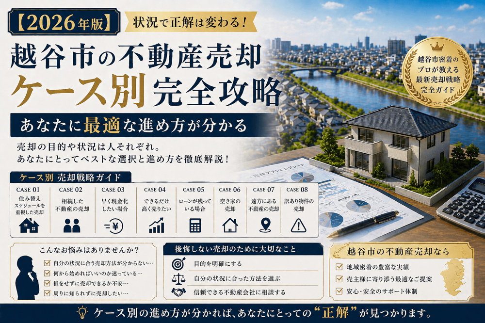 4-10【状況で正解は変わる】越谷市不動産売却“ケース別”完全攻略｜あなたに最適な進め方が分かるの画像