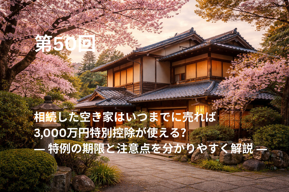 相続した空き家はいつまでに売れば3,000万円特別控除が使える？ ― 特例の期限と注意点を分かりやすく解説 ―の画像