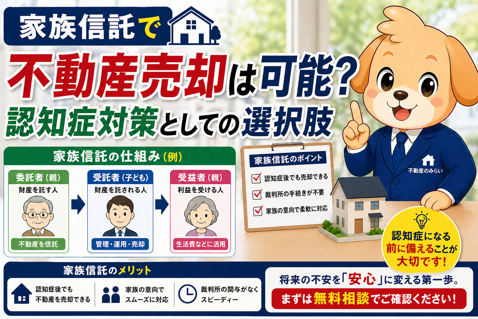 家族信託で不動産売却は可能？認知症対策としての現実的な選択肢を解説の画像