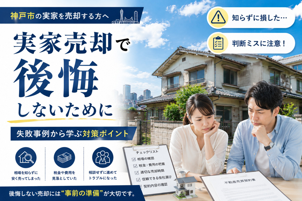 神戸市の実家売却で後悔する人の共通点は？失敗事例から学ぶ対策ポイントの画像
