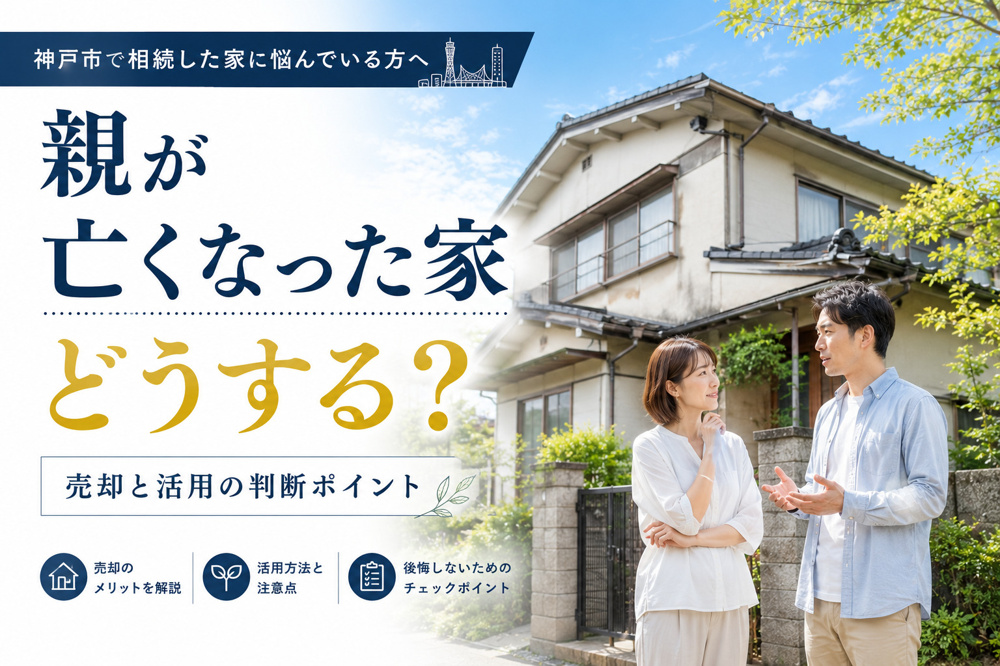 神戸市で親が亡くなった家はどうする？売却と活用の判断ポイントを解説の画像