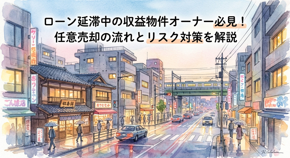 ローン延滞中の収益物件オーナー必見！任意売却の流れとリスク対策を解説の画像