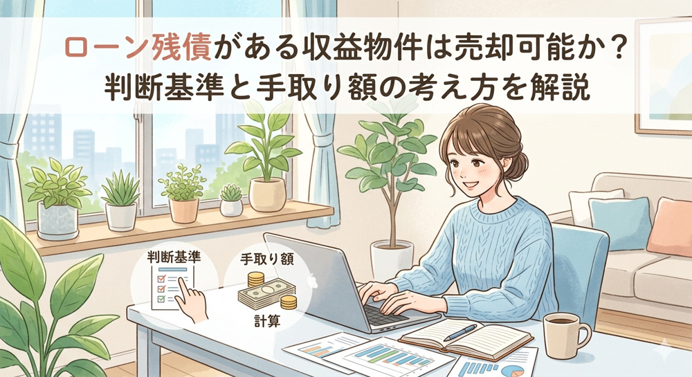 ローン残債がある収益物件は売却可能か？判断基準と手取り額の考え方を解説の画像