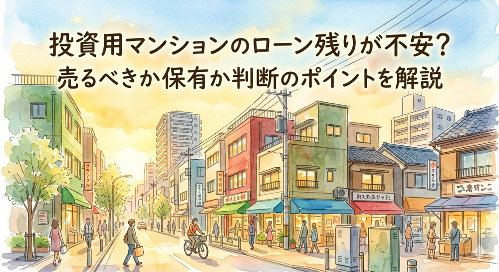 投資用マンションのローン残りが不安？売るべきか保有か判断のポイントを解説の画像