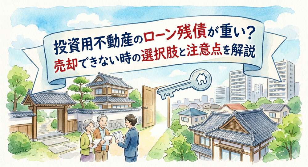 投資用不動産のローン残債が重い？売却できない時の選択肢と注意点を解説の画像