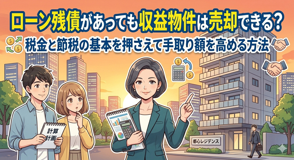 ローン残債があっても収益物件は売却できる？税金と節税の基本を押さえて手取り額を高める方法の画像