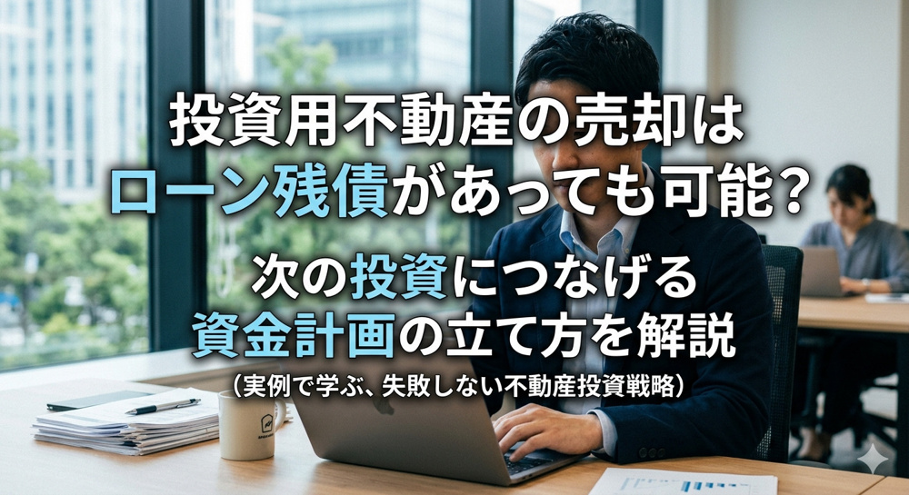 投資用不動産の売却はローン残債があっても可能？次の投資につなげる資金計画の立て方を解説の画像