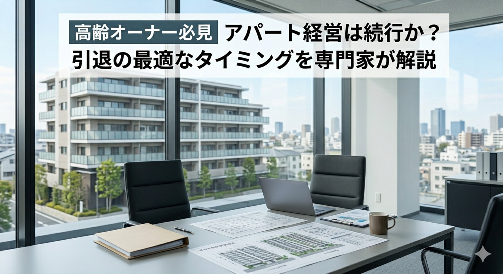 高齢オーナー必見アパート経営は続行か？引退の最適なタイミングを専門家が解説の画像