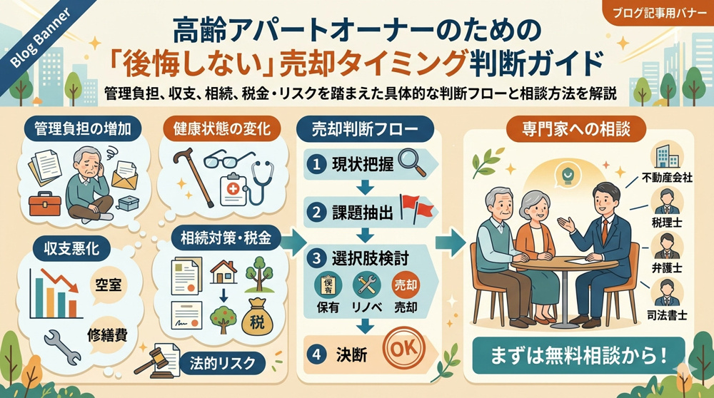 高齢アパートオーナー必見の売却タイミング！判断に迷わない5つのポイントの画像