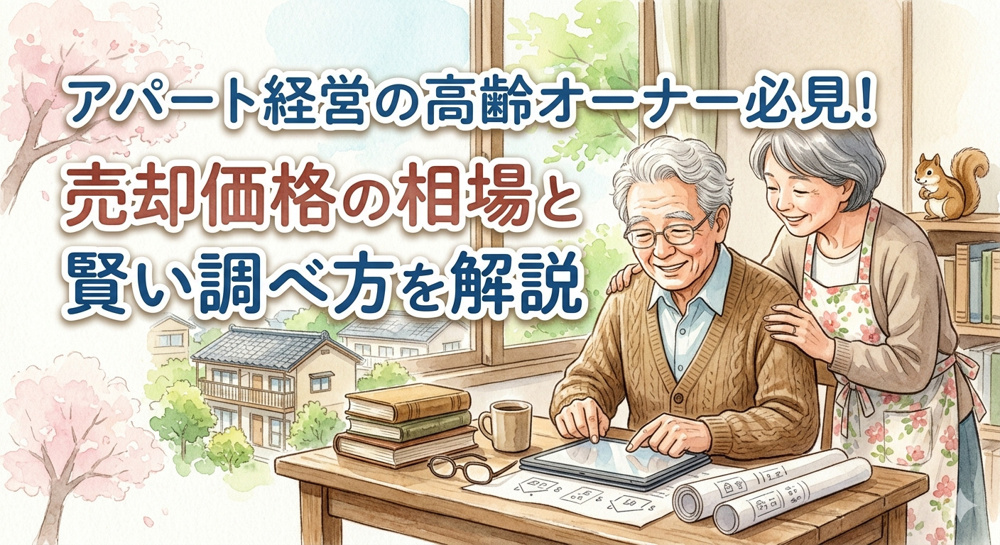 アパート経営の高齢オーナー必見！売却価格の相場と賢い調べ方を解説の画像