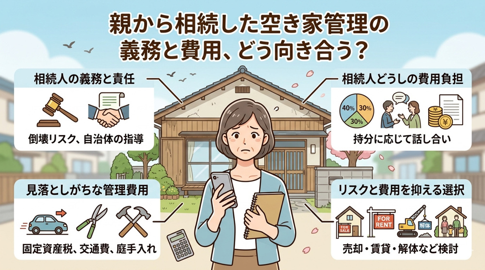 空き家を相続したらどうする？管理や費用の不安を解消する方法の画像