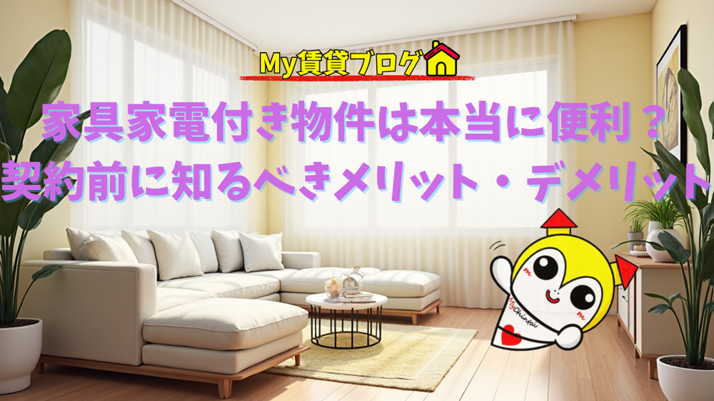 家具家電付き物件は本当に便利？契約前に知るべきメリット・デメリットの画像