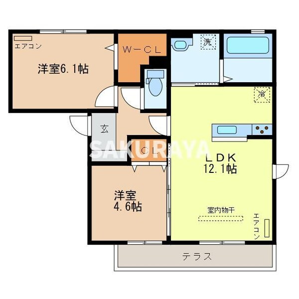 リオグラシアB棟間取り