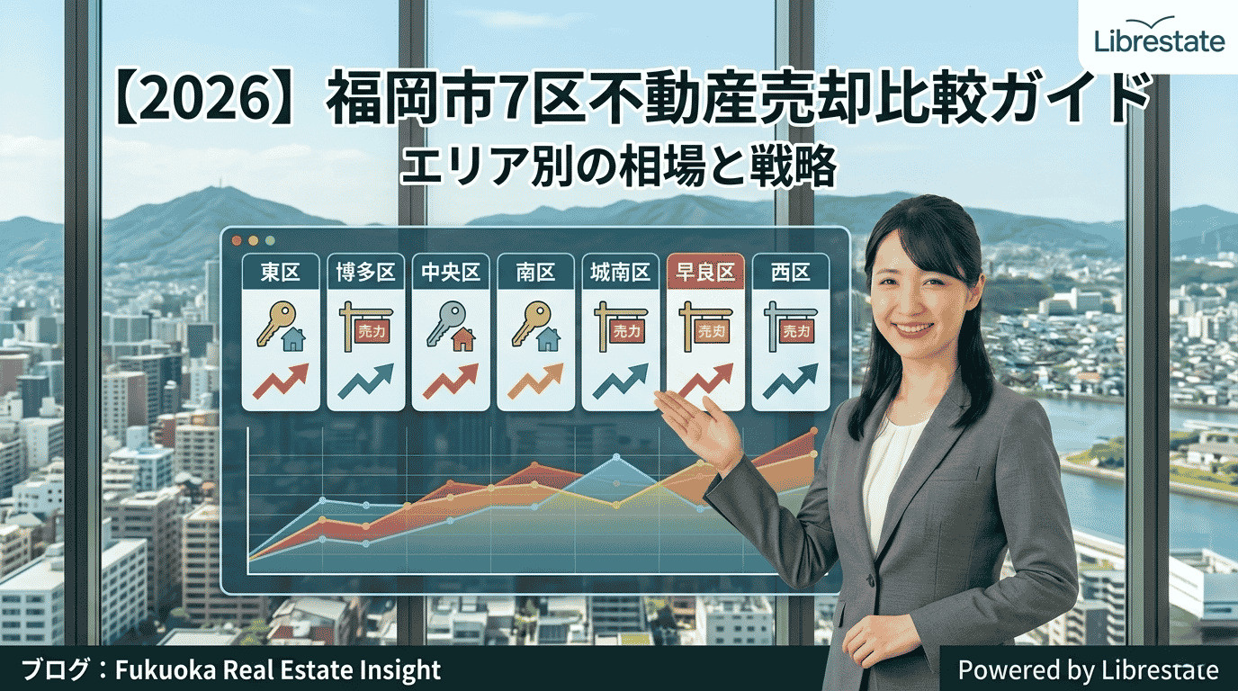 2026年版|福岡市の不動産売却・査定ガイド|7区の相場・売り方・高く売るポイントの画像